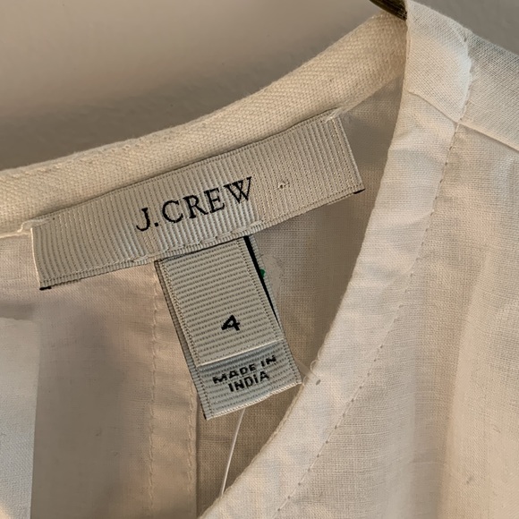 NWT J.Crew Floral Eyelet Top Size 4 White C1380 ($98) - Picture 5 of 8
